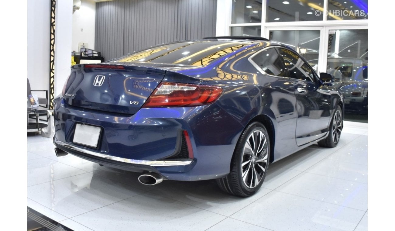 Honda Accord Coupe EXCELLENT DEAL for our Honda Accord Coupe V6 ( 2017 Model ) in Blue Color GCC Specs