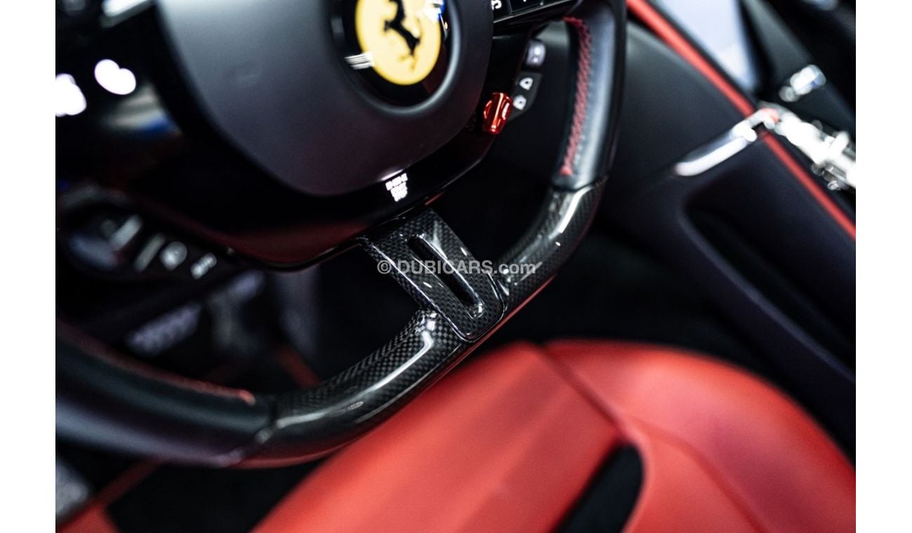 فيراري روما FERRARI ROMA | INTERIOR CARBON | TWO TONE INTERIOR | PASSENGER DISPLAY | RED BRAKE CALLIPERS