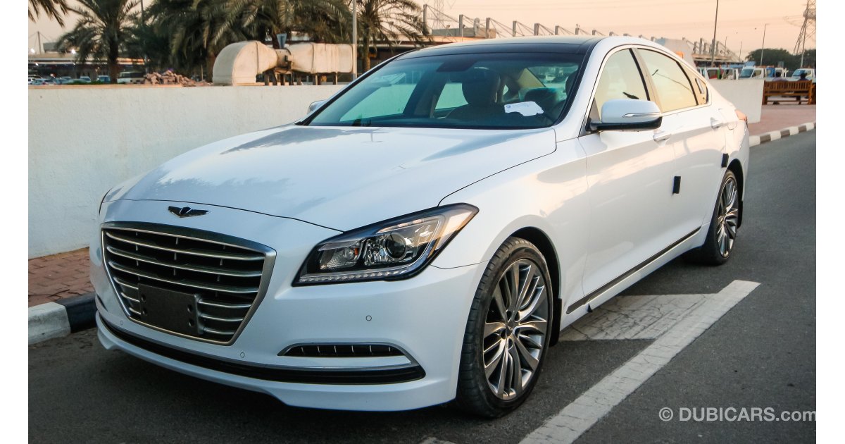 Hyundai Genesis 3.8 for sale. White, 2015