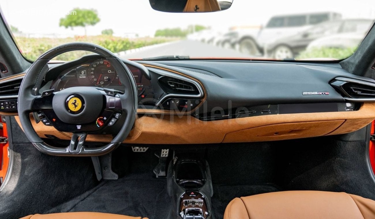 Ferrari 296 GTB RED EXTERIOR, BROWN INTERIOR, CARBON ACCENTS, AND 360 CAMERA