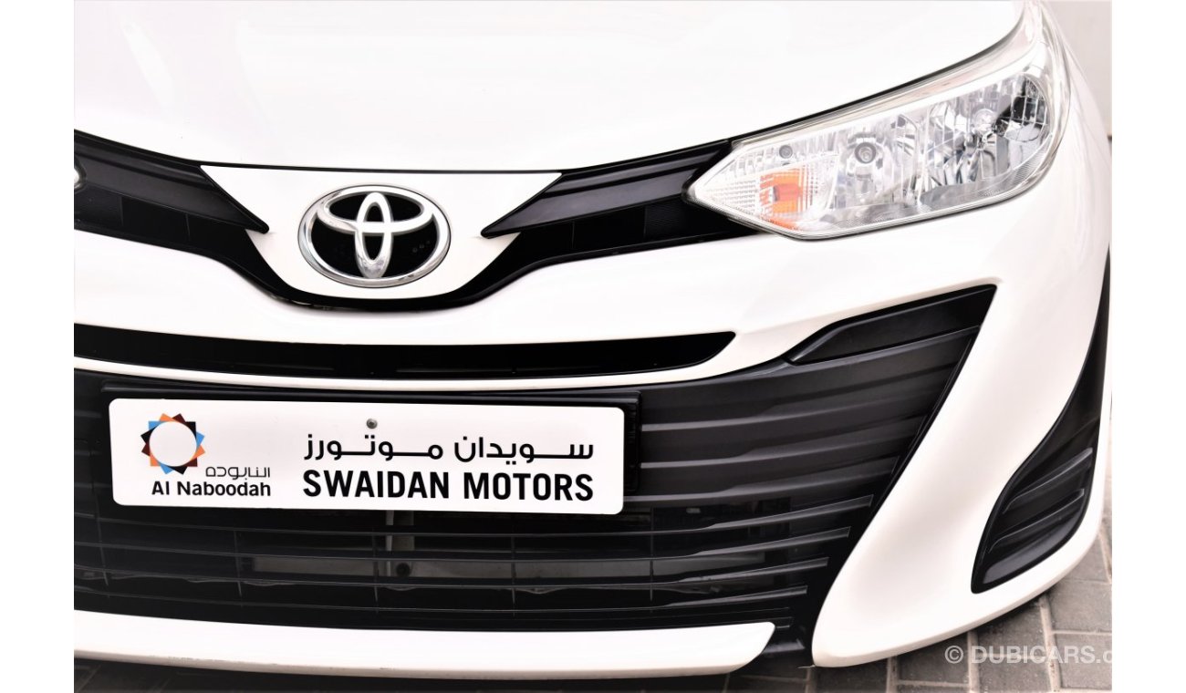 Toyota Yaris AED 800 PM I 1.5L SE 2019 GCC DEALER WARRANTY