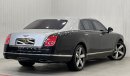 بنتلي مولسان 2017 Bentley Mulsane Speed, June 2025 Bentley Warranty, Full Bentley Service History, Low Kms, GCC