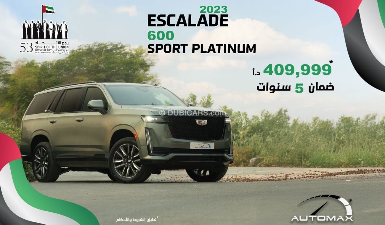 Cadillac Escalade 600 SUV Sport Platinum V8 6.2L , 2023 , 0Km , With 5 Years or 200k Km Warranty