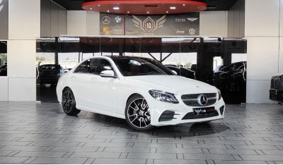 Mercedes-Benz C200 AMG Pack AED 2,000 P.M | 2019 MERCEDES-BENZ C200 AMG KIT | UNDER WARRANTY | FSH | FULL PANORAMIC VIE