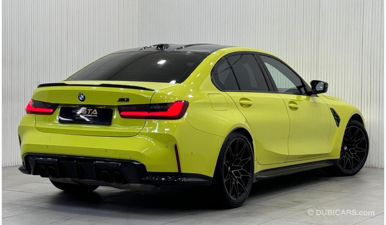 بي أم دبليو M3 2023 BMW M3 Competition SAO PAULO YELLOW, Aug 2026 BMW Warranty + Service Package, Full Service Hist