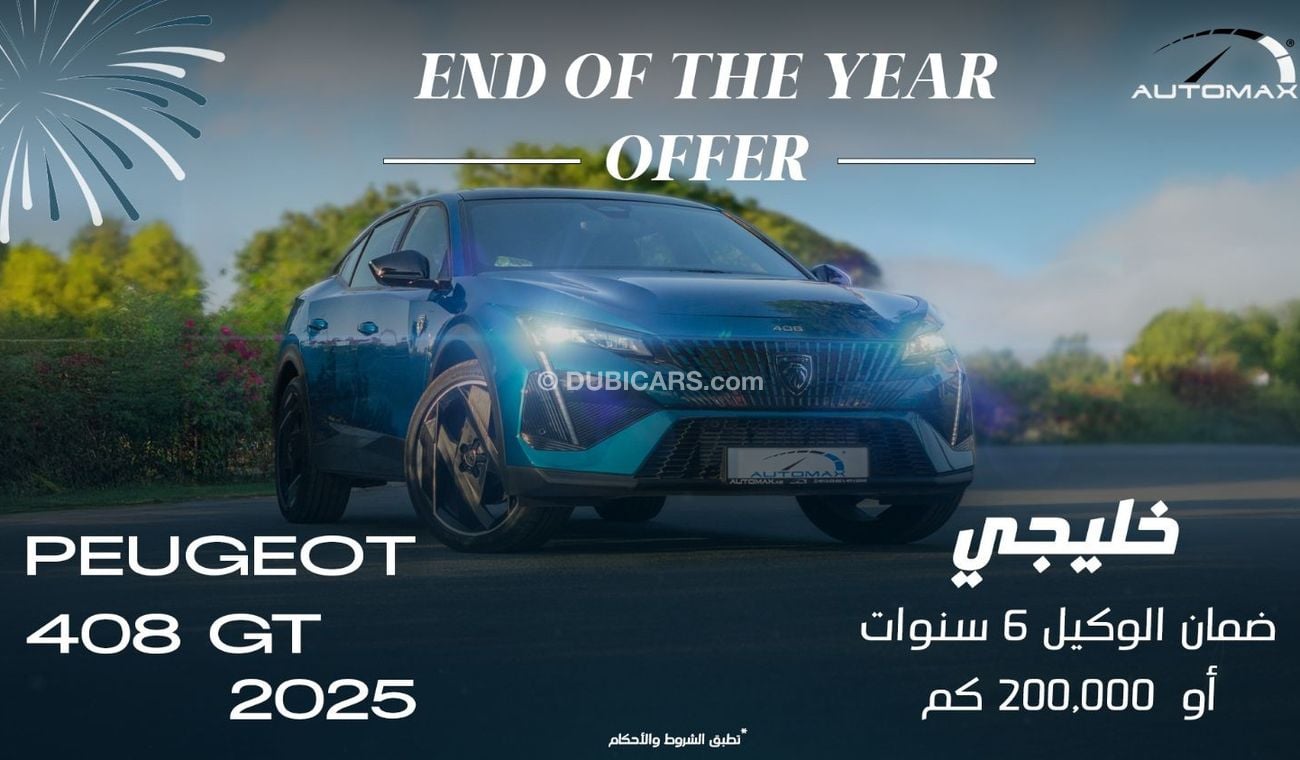 Peugeot 408 GT 1.6 TURBO FWD , GCC , 0Km , With 6 Years or 200K KM Warranty @ Official Dealer