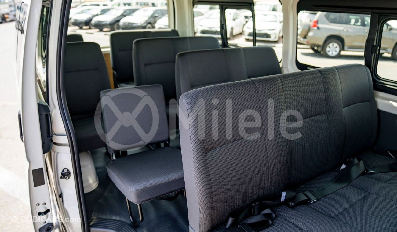 Toyota Hiace STD 2.5L DIESEL 15-SEATER: 15" STEEL RIMS, FABRIC SEATS, A/C, DUAL AIRBAGS