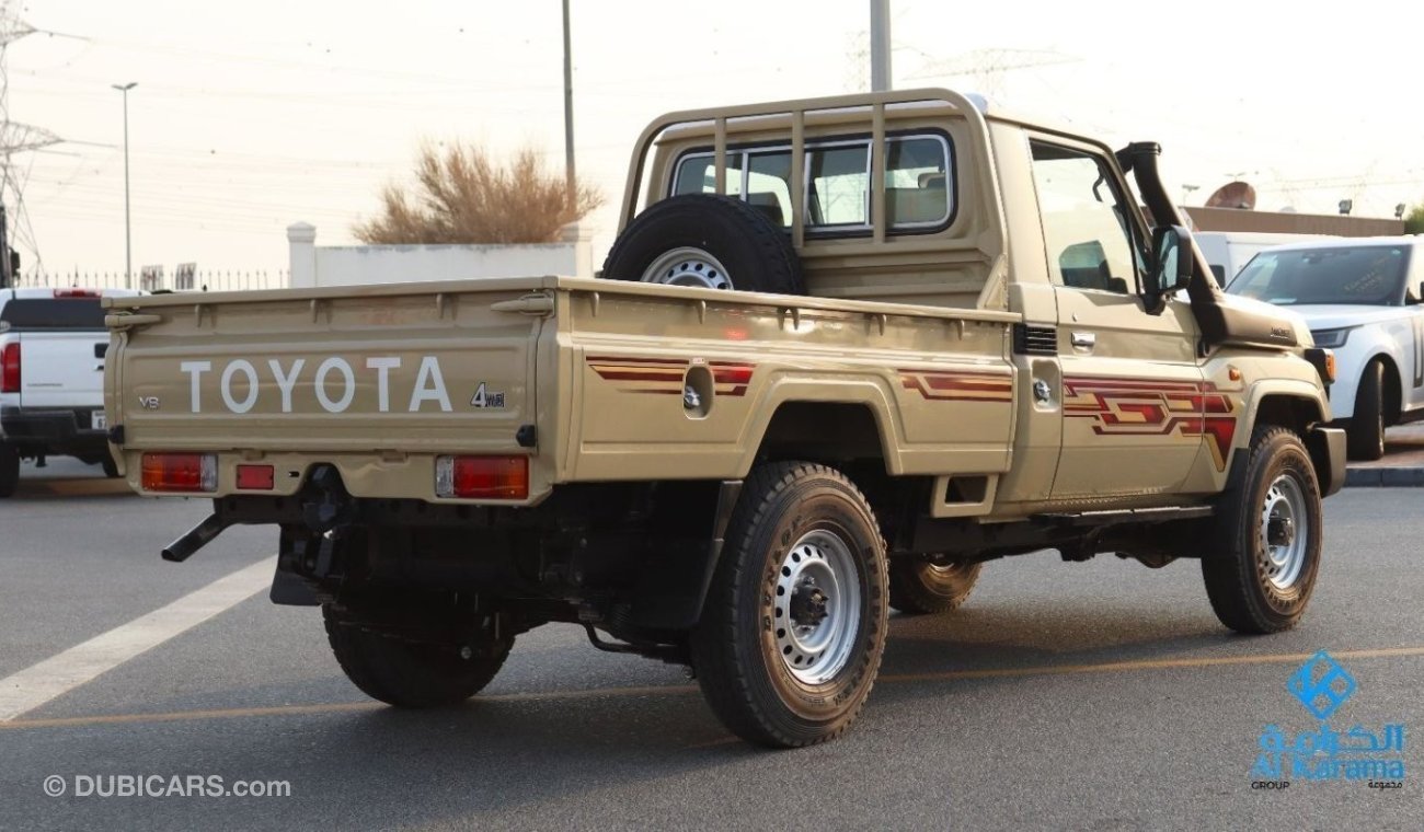 Toyota Land Cruiser Pick Up LC79 4.5L V8 Single Cabin DIESEL     Spec region - GCC Engine size -4.5L V8 Fuel type - Diesel Fuel