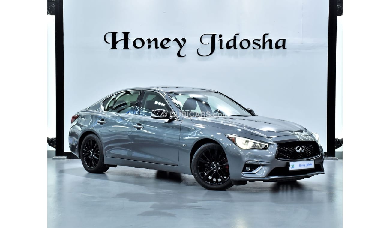 Infiniti Q50 Luxe EXCELLENT DEAL for our Infiniti Q50 3.0t ( 2020 Model ) in Grey Color GCC Specs