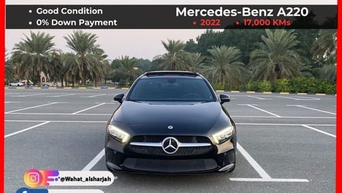 Mercedes-Benz A 220 Bank financing of 2,000 AED per month - 2022 model - 2.0L V4 engine - Under warranty (Ref#202)