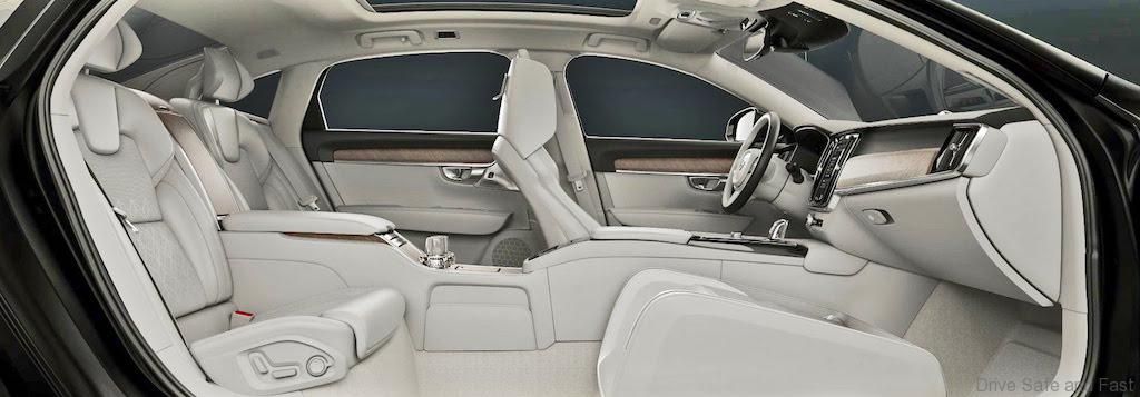 Volvo S90 interior - Rear