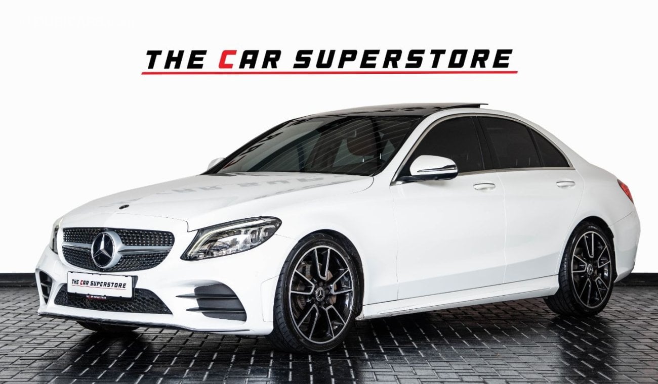 Mercedes-Benz C200 AMG Pack 2019 - MERCEDES BENZ C200 AMG LINE - GCC - FULL SERVICE HISTORY - 1 YEAR WARRANTY