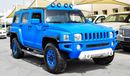 Hummer H3 White Color with blue wrapping