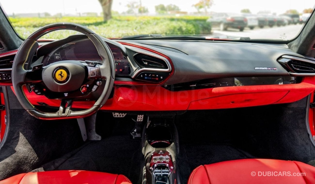 Ferrari 296 GTB ROSSO CORSA WITH CARBON ACCENTS, FULL ELECTRIC SEATS, AND 360 CAMERA