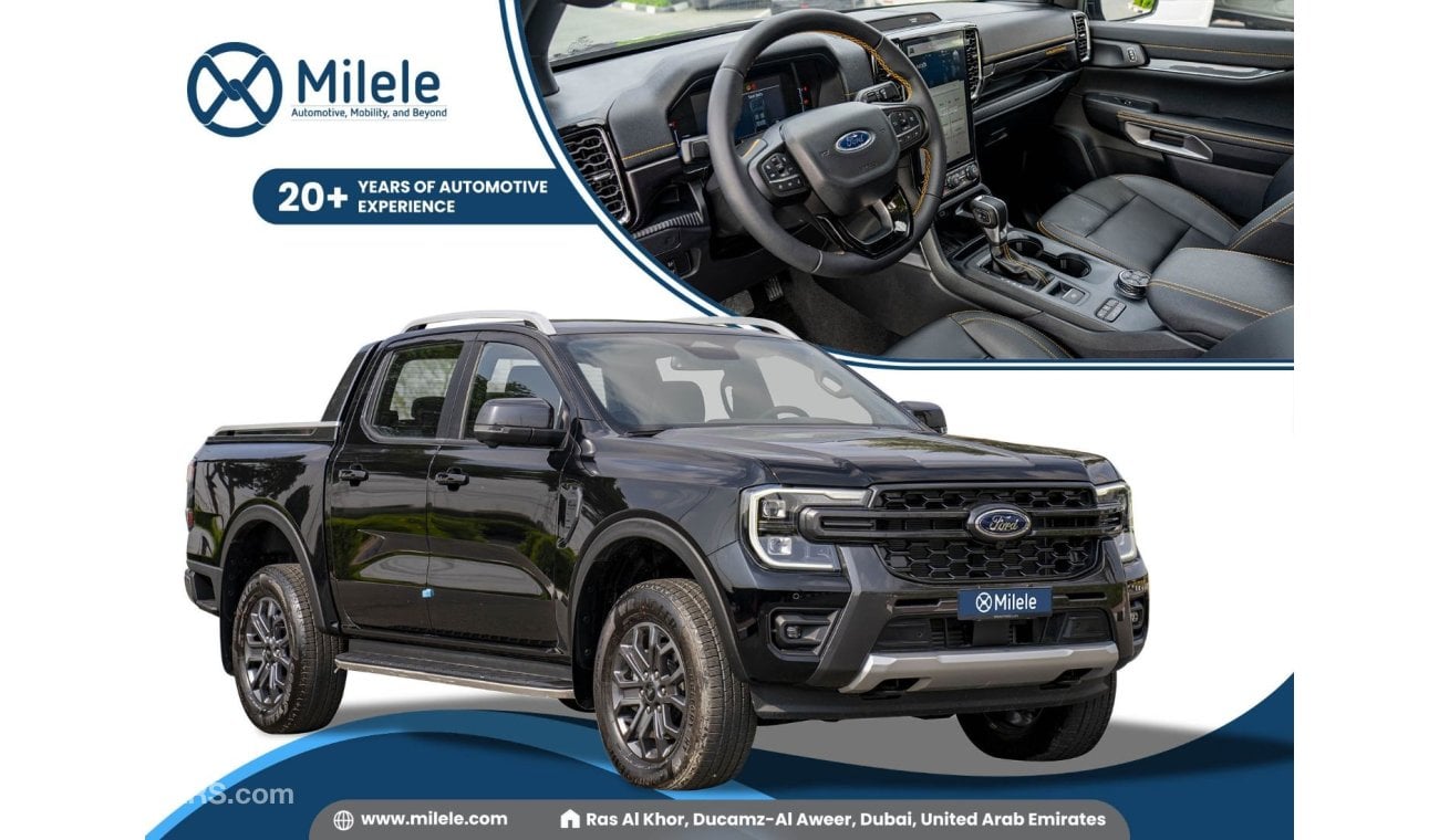 Ford Ranger DC WILDTRAK 2.0L DIESEL 4X4 - ABSOLUTE BLACK: WITH BI-TURBO ENGINE, 360 CAMERA