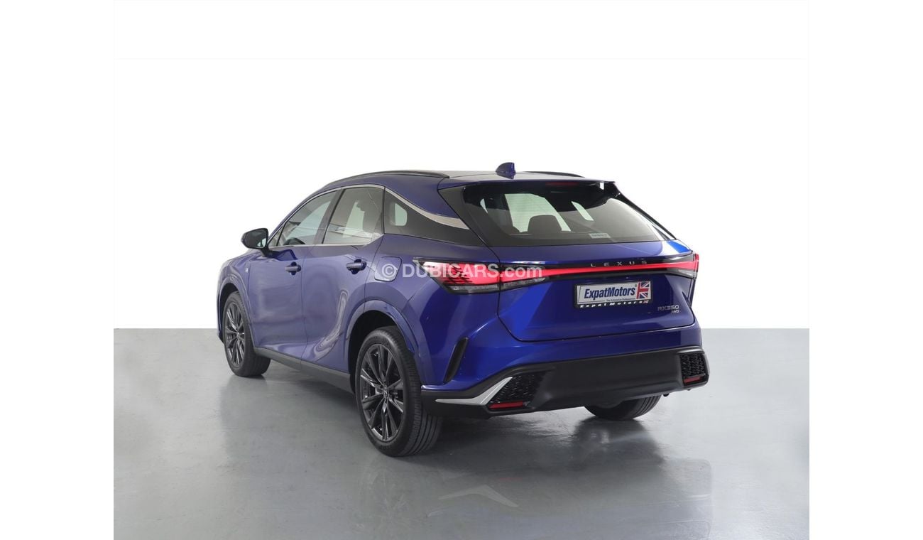 لكزس RX 350 F Sport 2.4l 275 bhp • 4,850x60 • 0% DP • 2024 • Lexus Warranty + Service Contract • FSH