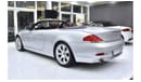 بي أم دبليو 650i EXCELLENT DEAL for our BMW 650i Convertible ( 2006 Model ) in Silver Color GCC Specs