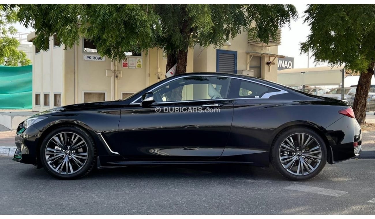 Infiniti Q60 Coupe Luxury Black Edition GCC Specs 3.0L Twin Turbo 6 Cylinders