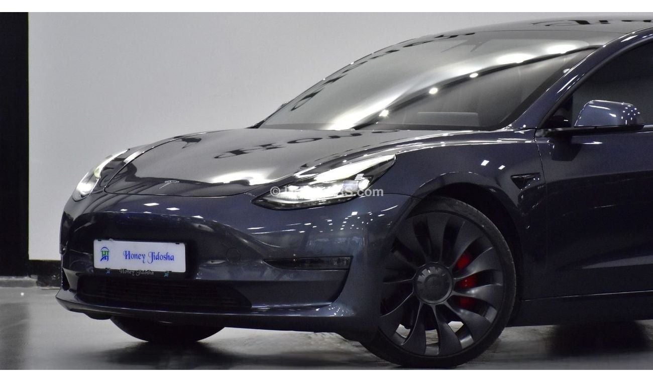 تسلا موديل 3 EXCELLENT DEAL for our Tesla Model 3 Performance ( 2021 Model ) in Midnight Silver Color GCC Specs