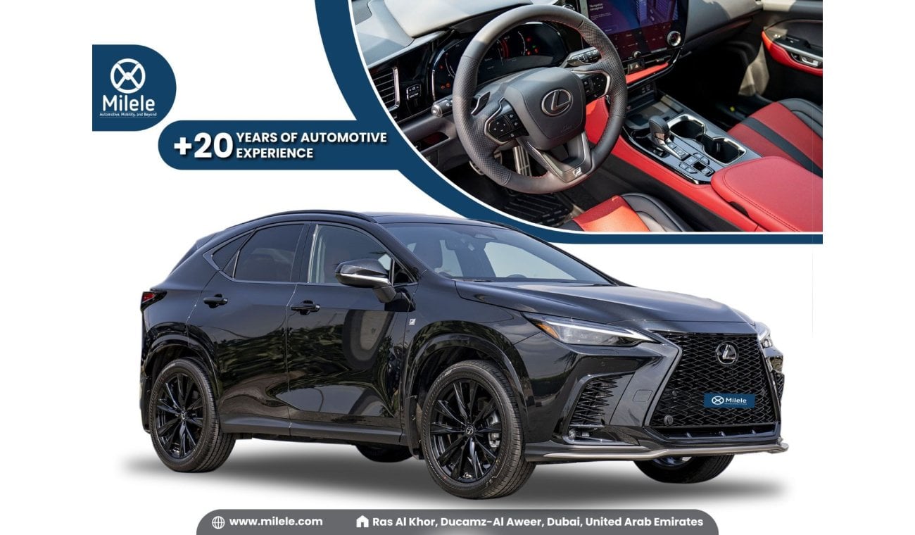 Lexus NX350 F SPORT 2.4L PETROL - BLACK: PANORAMIC ROOF, HUD, HEATED LEATHER SEATS