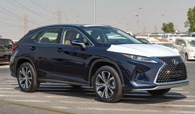 لكزس RX 350 3.5L PETROL - DARK BLUE: CARPLAY, MOONROOF, WIRELESS CHARGER