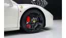 Ferrari 458 Spider | Italia | Type F142 | Used | 2014 | White Bianco Avus