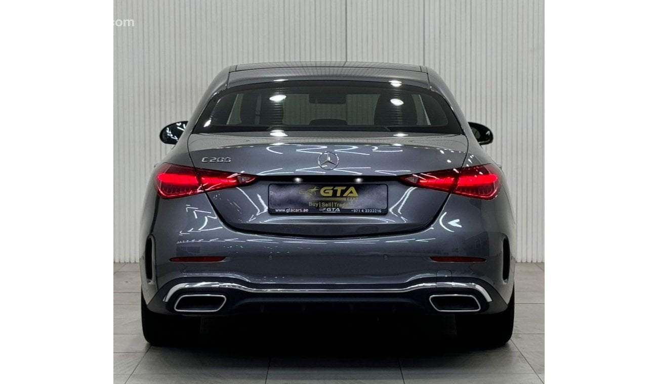 مرسيدس بنز C200 بريميوم 2022 Mercedes Benz C200 AMG, July 2027 Mercedes Warranty + Service Pack, Full Options, Low K