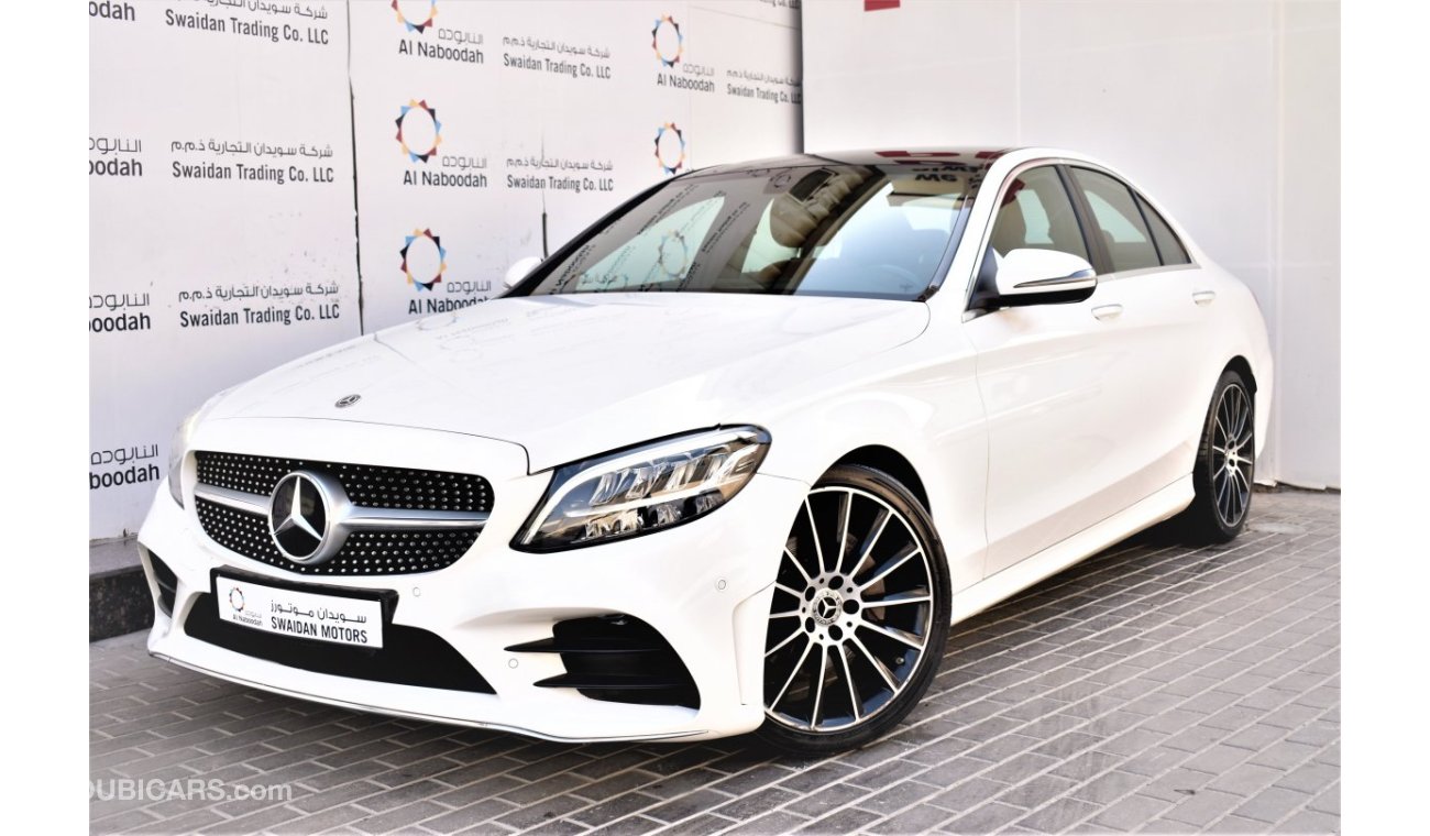 مرسيدس بنز C200 AED 2719 PM | 2.0L C-200 AMG KIT GCC DEALER WARRANTY