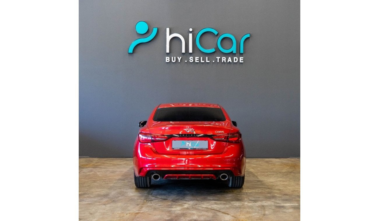 Infiniti Q50 AED 1,629 pm • 0% Downpayment • Red Sport 400 • 2 Years Warranty