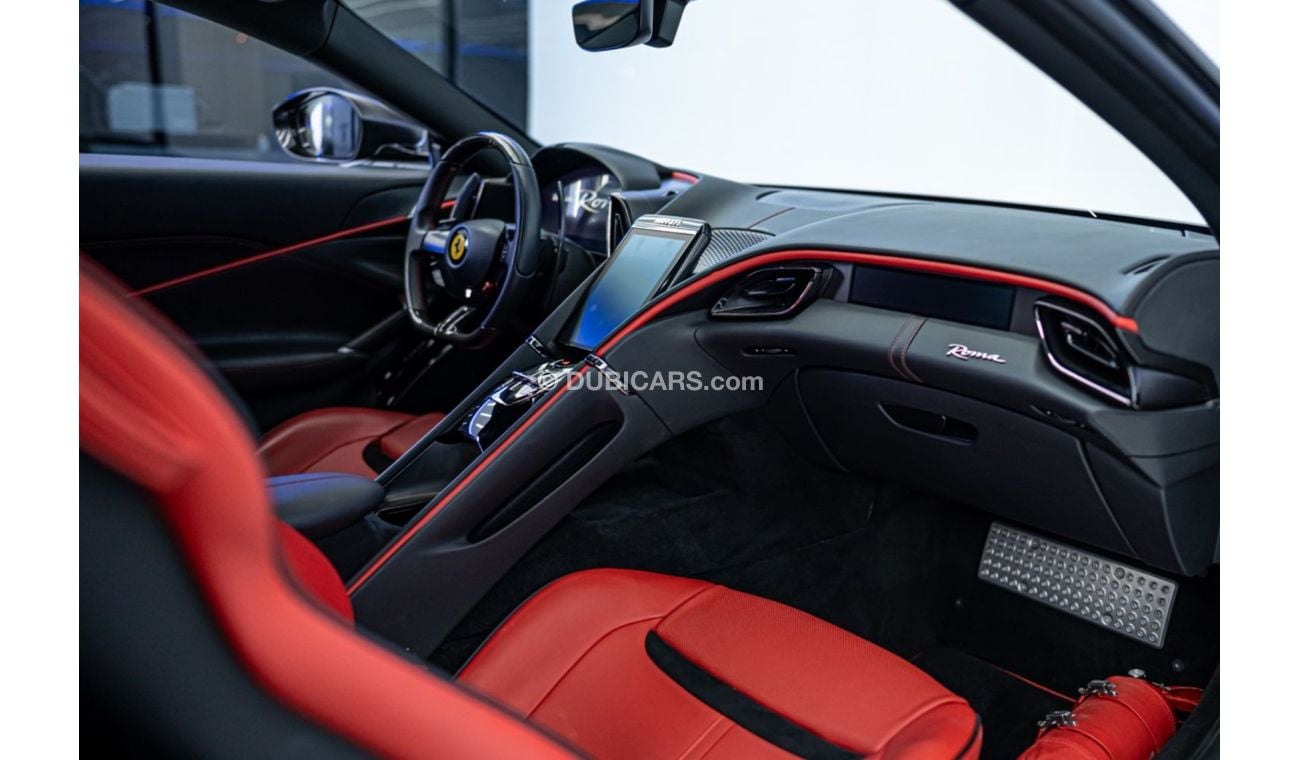 فيراري روما FERRARI ROMA | INTERIOR CARBON | TWO TONE INTERIOR | PASSENGER DISPLAY | RED BRAKE CALLIPERS