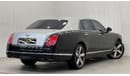 Bentley Mulsanne 2017 Bentley Mulsane Speed, June 2025 Bentley Warranty, Full Bentley Service History, Low Kms, GCC