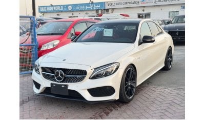 مرسيدس بنز C 43 AMG MERCEDES C43 2018 WHITE INSIDE RED JAPAN IMPORT WITH LOW MILLAGE