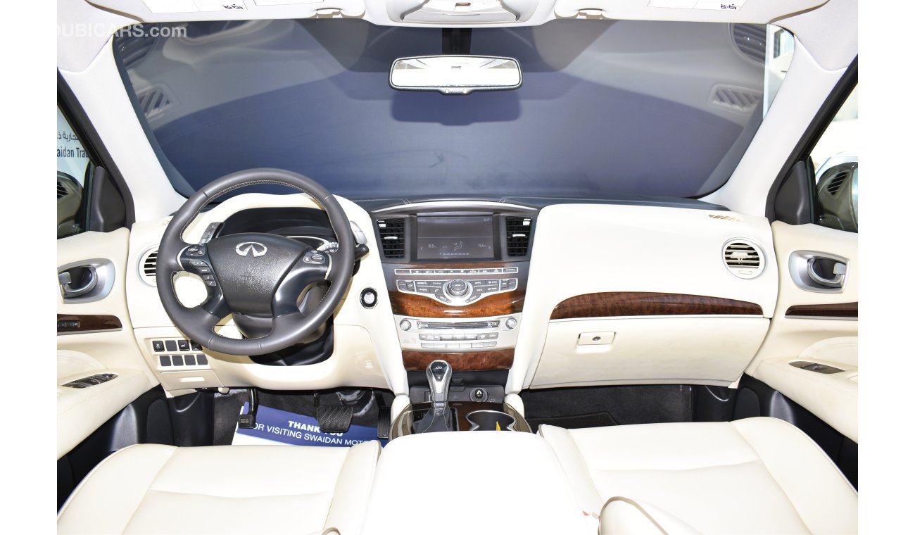 Infiniti QX60 AED 1919 PM | 3.5L LUXURY V6 AWD GCC WITH DEALER WARRANTY