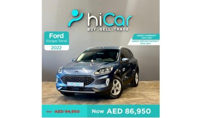 فورد إيسكاب AED 1,333pm • 0% Downpayment •Trend • Agency Warranty/Service Until 2027