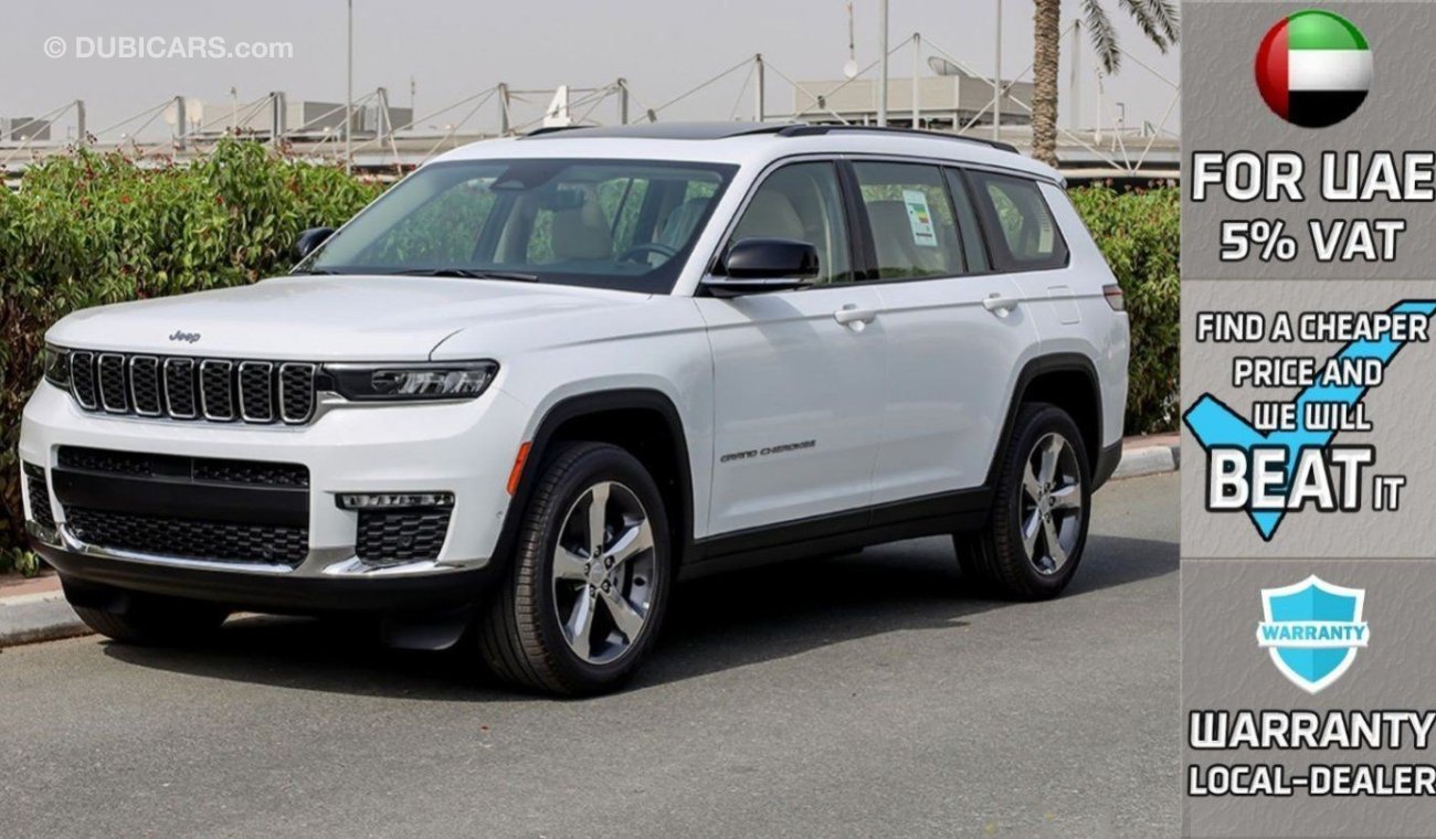 Jeep Grand Cherokee Limited L Plus Luxury V6 3.6L 4X4 , 2024 GCC , 0Km , With 3 Yrs or 60K Km Warranty @Official Dealer