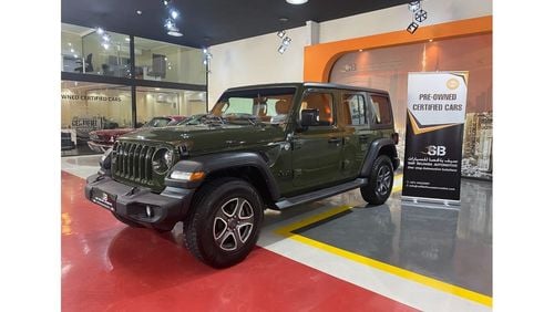 Jeep Wrangler Unlimited Sport S 3.6L A/T AED 2,285  EMi @ 0% Down Payment | GCC | Under Warranty | Certified Pre-o