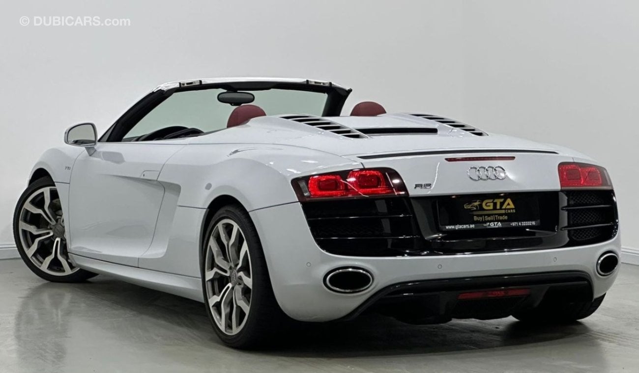 أودي R8 2012 Audi R8 Quattro V10 Spyder, Full Service History, Very Low Kms, GCC Specs