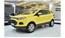 Ford EcoSport EXCELLENT DEAL for our Ford EcoSport ( 2014 Model ) in Yellow Color GCC Specs