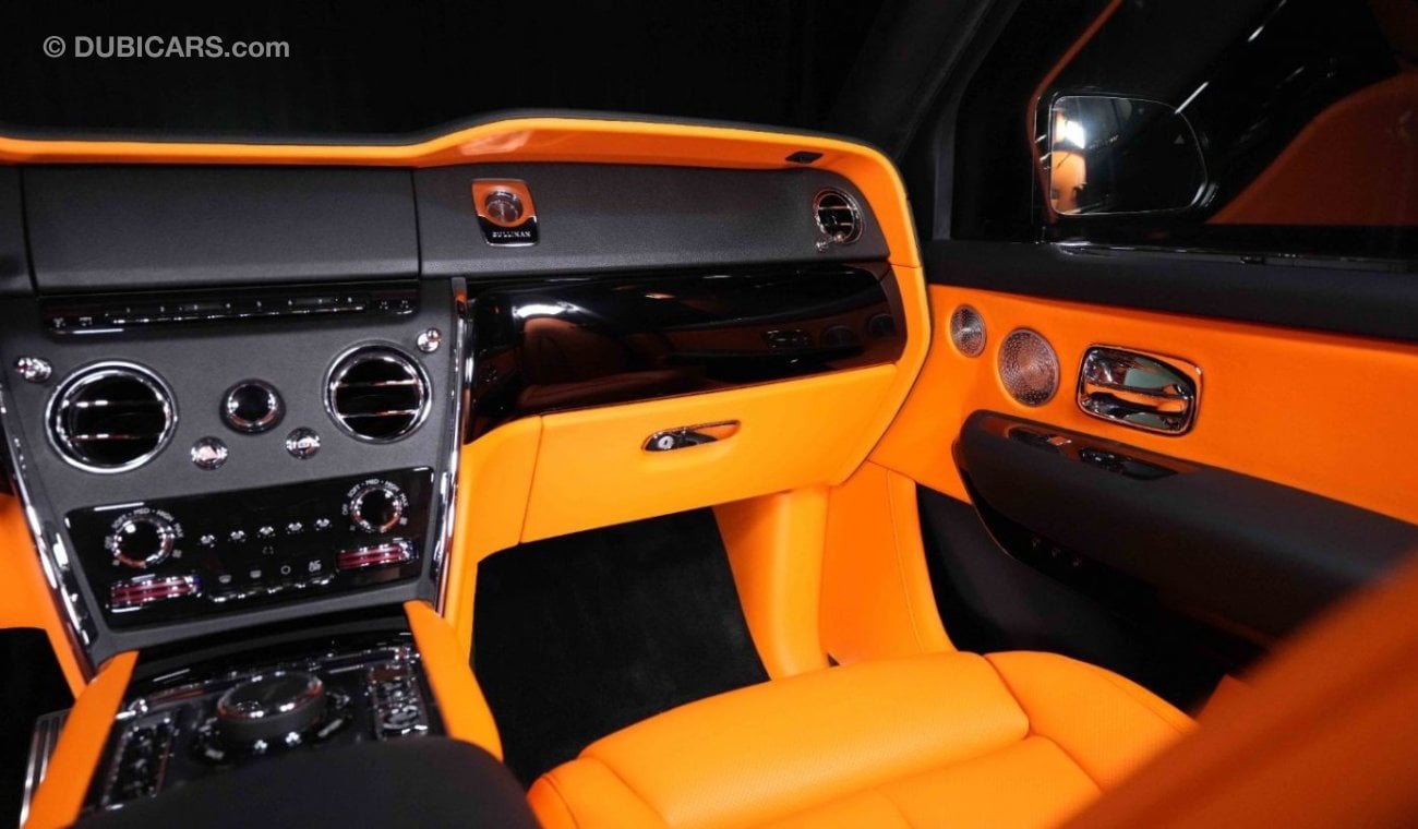 رولز رويس كولينان Rolls Royce Cullinan | Black Badge Kit | Brand New | 2024 | Diamond Black | Interior Mandarin Orange