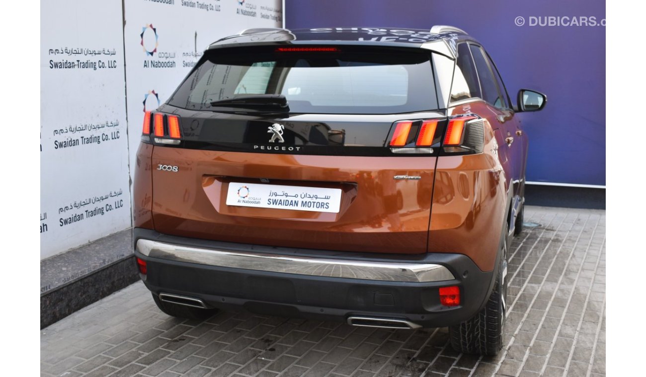 Peugeot 3008 AED 1399 PM | 1.6L GT LINE GCC MANUFACTURER WARRANTY 2026 OR 100K KM