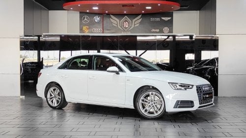 Audi A4 40 TFSI S-Line AED 1,200 P.M | 2018 AUDI A4 S-LINE 2.0L | UNDER WARRANTY | GCC | WITH SUNROOF