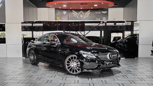 مرسيدس بنز C 200 كوبيه AED 1,600 P.M | 2017 MERCEDES-BENZ C200 AMG KIT | UNDER WARRANTY | FULL PANORAMIC VIEW | GCC |