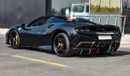 Ferrari F8 Spider 2020 - GCC - Under Warranty - 10,000 KMs only - Wrap in black/ Yellow Original