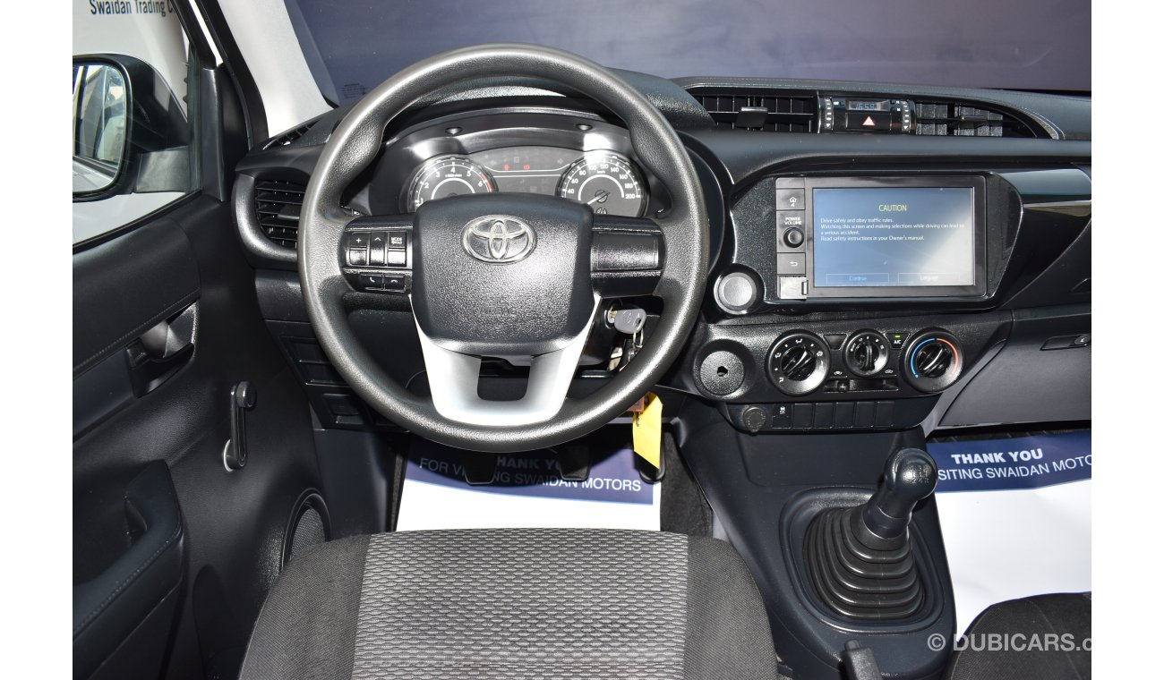 Toyota Hilux AED 1279 PM | 2.7L MT DC 2WD GCC DEALER WARRANTY