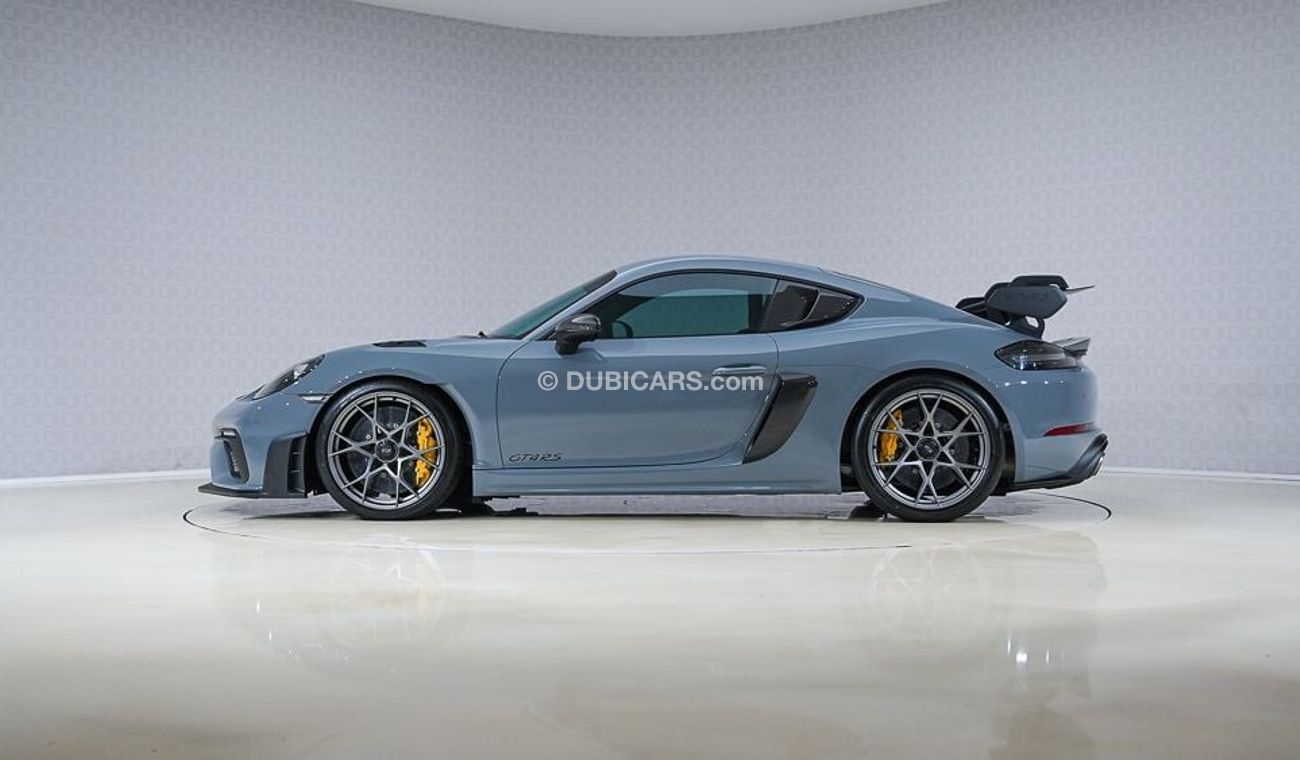 بورش كايمان 718 GT4 RS Weissach - AED 14,190 P/M - Warranty till 01/2025