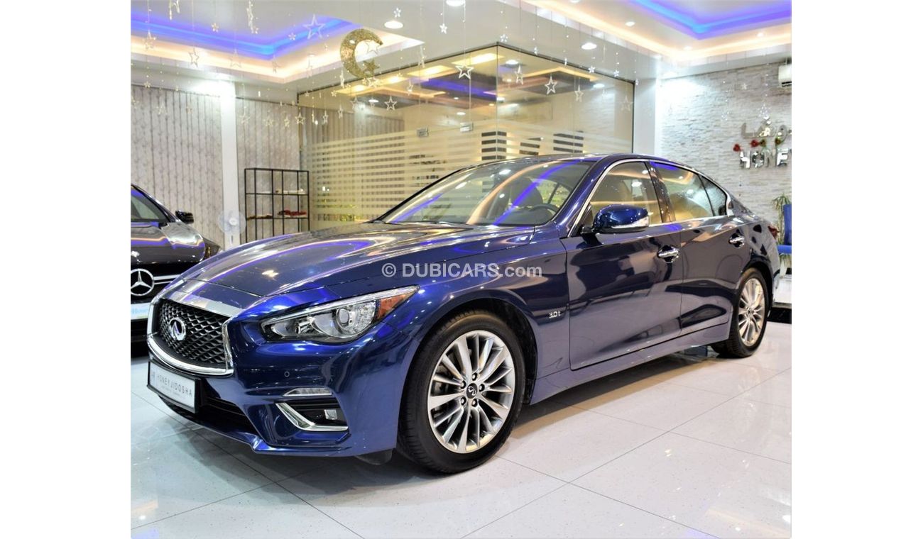 Infiniti Q50 EXECELLENT DEAL for Infiniti Q50 3.0t 2020 Model!! in Blue Color! GCC Specs ORIGINAL PAINT ( صبغ وكا