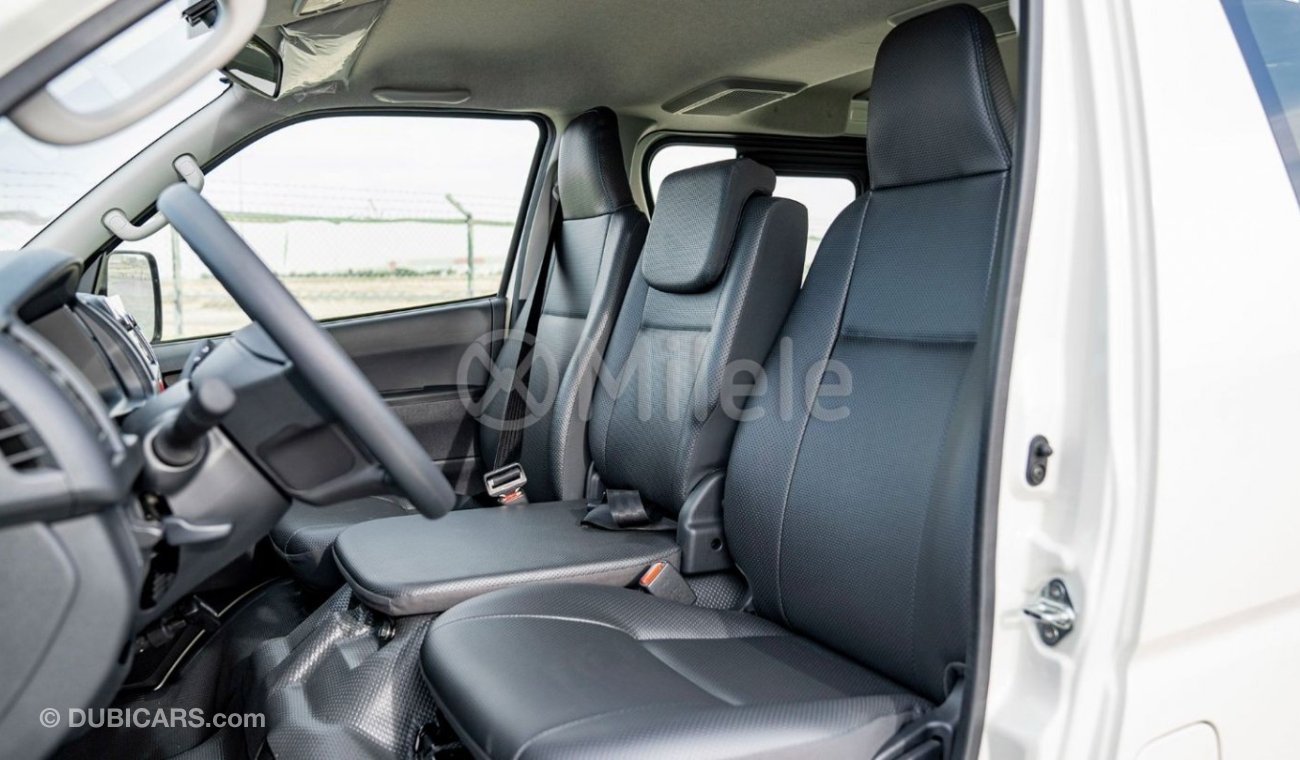 تويوتا هاياس STD 2.7L PETROL 15-SEATER: DUAL AIRBAGS, FR+RR AC, VINYL SEATS