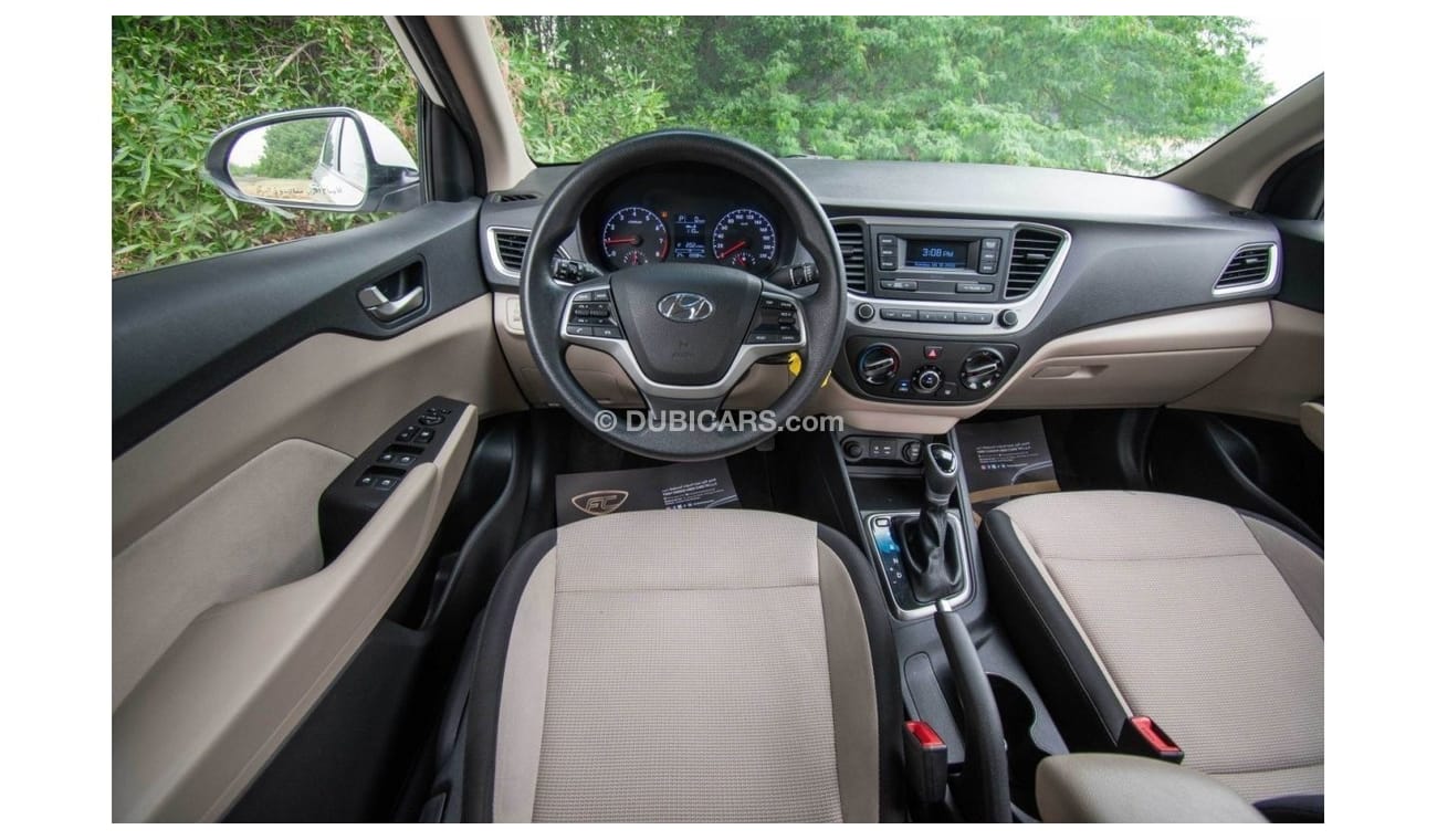 هيونداي أكسنت AED 557/month 2020 | HYUNDAI ACCENT | GL GCC | FULL SERVICE HISTORY | H87822