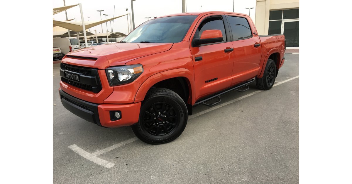 Toyota Tundra for sale: AED 125,000. Orange, 2015