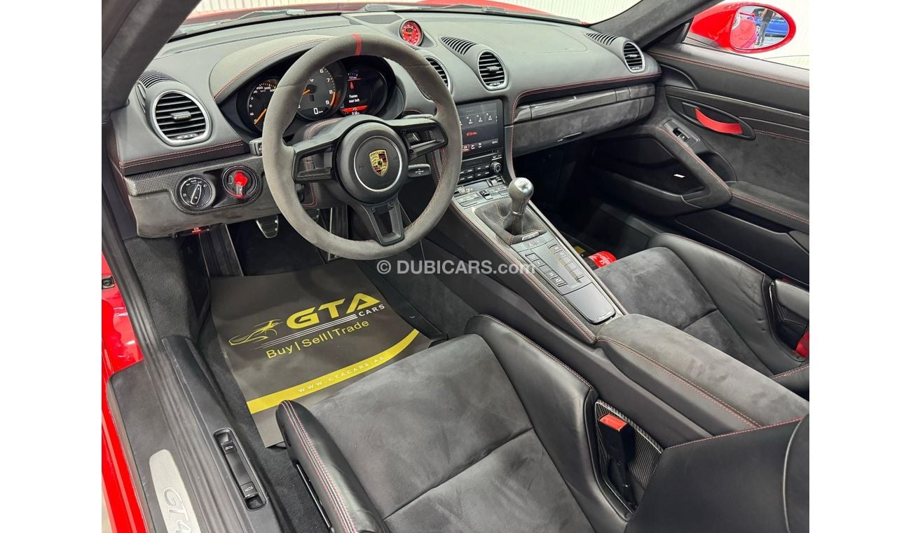 Porsche 718 Cayman GT4 4.0L (414 HP) M/T 2020 Porsche 718 Cayman GT4, May 2025 Porsche Warranty, Manual Transmission, V